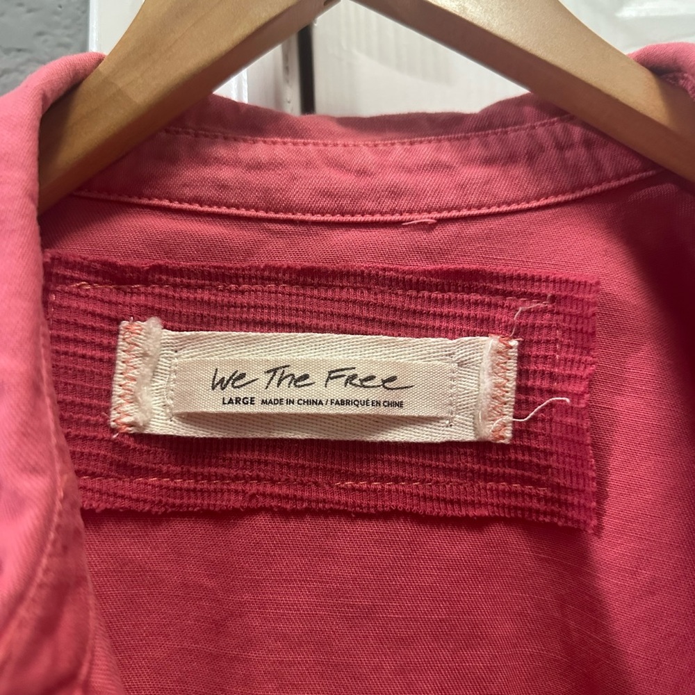 Free People pink babydoll oversized drop size large - Picture 4 of 5